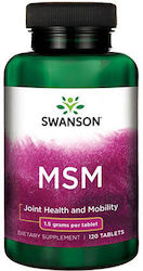Swanson MSM 1500mg 120 ταμπλέτες Swanson MSM 1500mg 120 ταμπλέτες