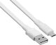 Rivacase Wt21 Flat USB 2.0 Cable USB-C male - USB-A Λευκό 2.1m PS6002WT21