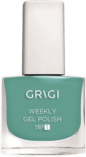 Grigi Weekly Gel Glossy Nail Polish Long Lasting Green 661 12ml