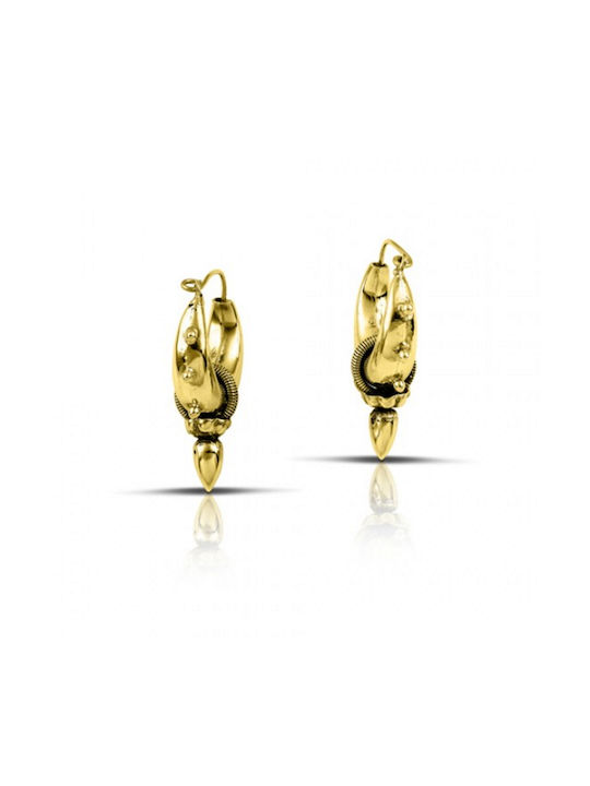 Hillas Earrings Hoops Gold Plated