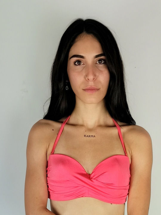 Bluepoint Top De Bikini Fără Bretele Cupe C Roz