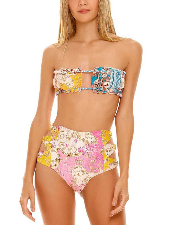 Agua Bendita Strapless Bikini Multicolour