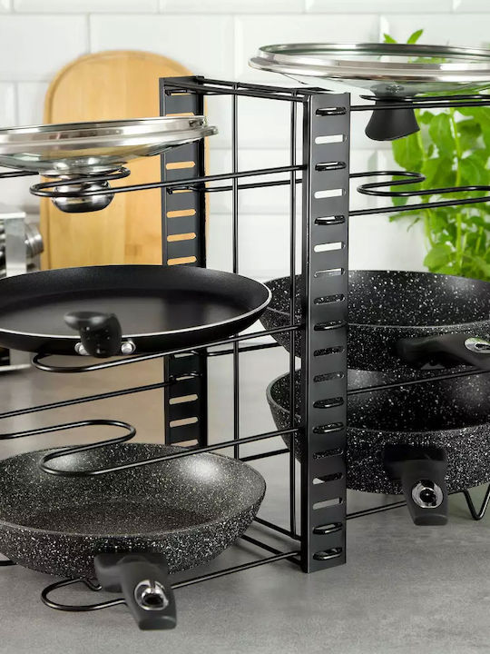 KING Hoff Metal Base for Pots & Pans 47x20.5x38cm Black