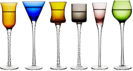 Lyngby Set Brillen Weißwein Kelch Glas 6 Stück
