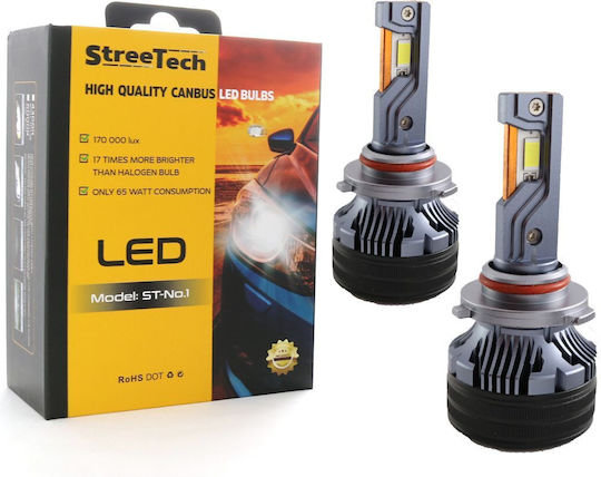 Streetech Λάμπες Αυτοκινήτου HB3-9005 Canbus LED 6000K Ψυχρό Λευκό 30V 65W 2τμχ