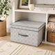 Fabric Storage Case for Clothes / Blanket/Duvet in Gray Color 60x40x30cm 1pcs