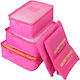 Smart Travel Clothes / Bags Storage Case Red 6pcs