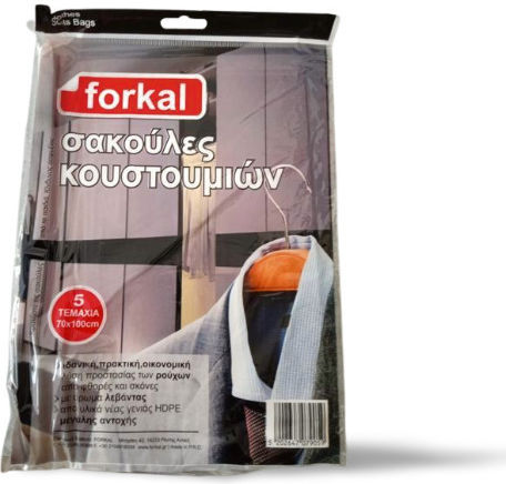 Forkal Plastic Atârnare Sac de Depozitare pentru Haine / Costum 70x70x100cm 1buc