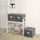 Tpster Fabric Storage Box For Clothes in Gray C...