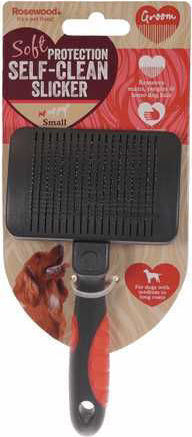 Rosewood Slicker Brush Medium Dogs for Coat Cleaning Burgundy