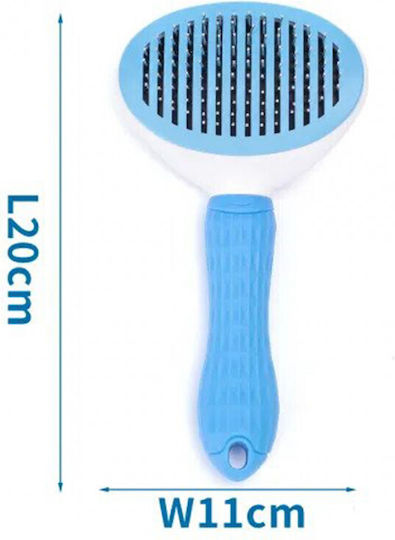 Nobleza Comb Medium for Long-Haired Dogs for Coat Grooming Blue
