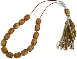 SilverBrand.gr Sorgenperlen mit 15 Perlen Beige SilverBrand.gr Sorgenperlen mit 15 Perlen Beige
