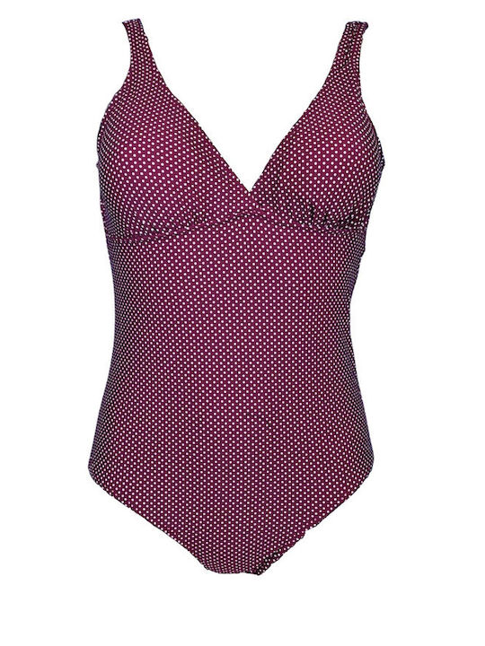 Senses Padded Swimsuit Burgundy