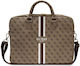 Guess 4G Printed Stripes Shoulder / Handheld Bag for 16" Laptop Brown