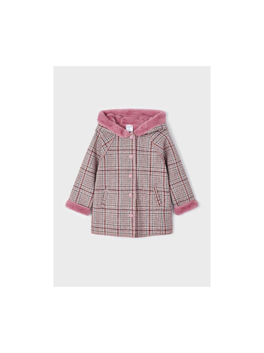 Mayoral Girls Coat Pink Double Sided with Ηood