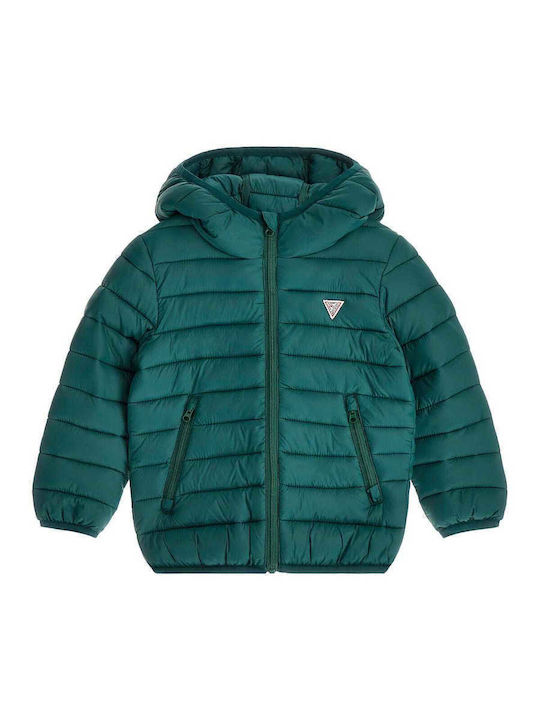 Kids' Casual Jacket Short with Hood Green