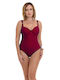 MiandMi One-Piece Swimsuit with Open Back Burgundy