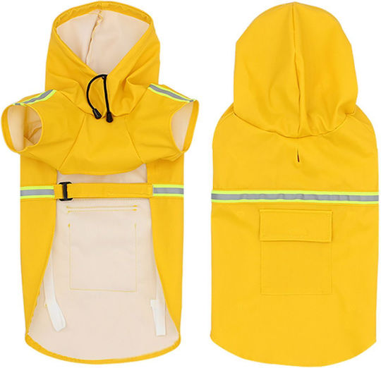 Animal Yellow Waterproof Dog Coat with 45cm Back Length