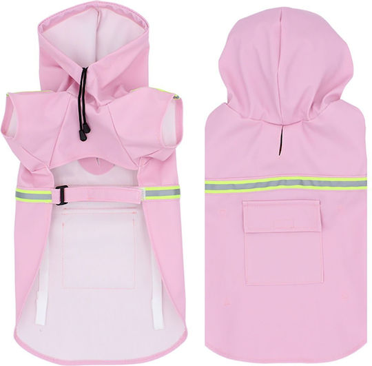 Animal Pink Waterproof Dog Coat with 45cm Back Length