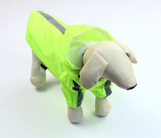 Animal Hundemantel Wasserdicht Kapuzen Grün mit Rückenlänge 45 cm.