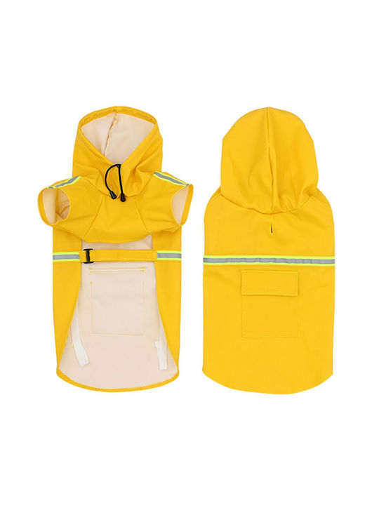 Animal Yellow Waterproof Dog Coat with 85cm Back Length