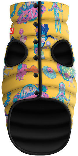 WauDog Yellow Waterproof Dog Coat with 40cm Back Length