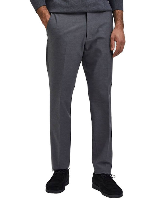 Selected Herrenhose Chino Elastisch in Slim Passform Gray