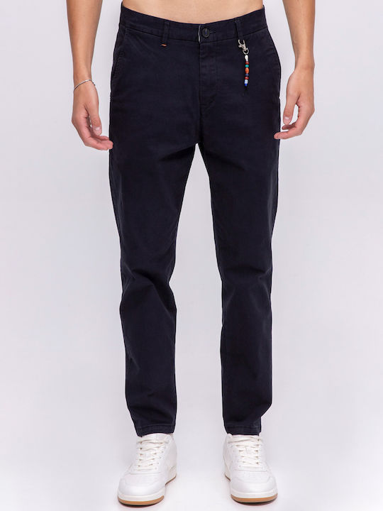 Aristoteli Bitsiani Herrenhose Chino in Normaler Passform Marineblau