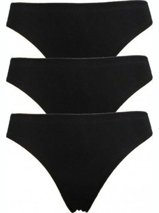 Βαμβακερά Women's Slip 3Pack Black