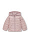 Kinder Steppjacke Kurz mit Kapuze Rosa