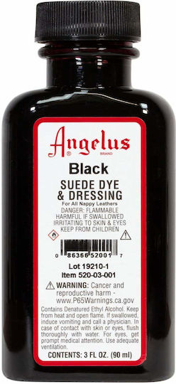 Angelus Liquid Craft Paint Black for Leather 90ml