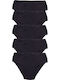 Βαμβακερά Damen Slip MultiPack mit Spitze Schwarz