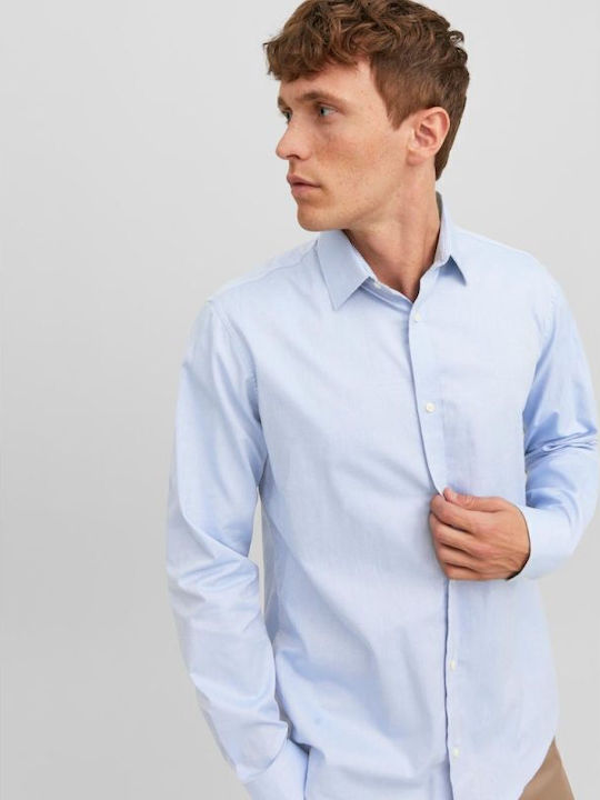 Long-sleeved Cotton Shirt Cashmere Blue