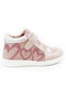 Anatomisch Lederne Kinderstiefeletten mit Klettverschluss Rosa