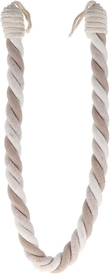 Tie-Back Rope made of Fabric Beige 1pcs
