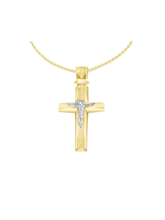 Eforo Men's Gold Cross 14K with the Crucified