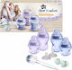 Tommee Tippee Σετ Πλαστικά Μπιμπερό Closer to Nature Newborn Starter Set Κατά των Κολικών με Θηλή Σιλικόνης για 0+ μηνών Ροζ 260ml 9τμχ