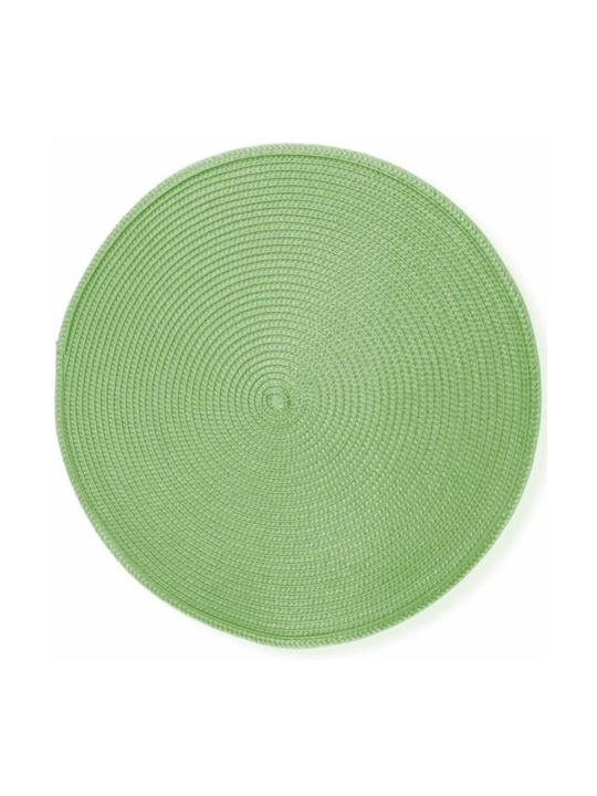 Round Wicker Placemat Green