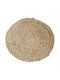 Round Wicker Placemat Beige 40cm