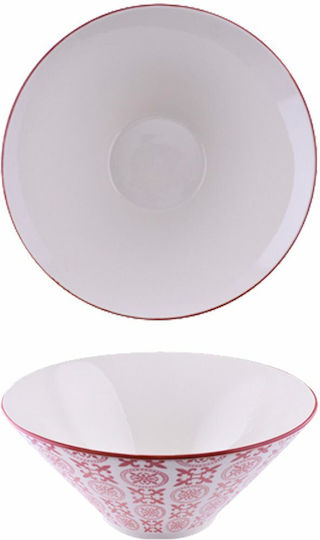 Ready Σαλατιέρα από Πορσελάνη Κόκκινη 23x23x10cm 12τμχ