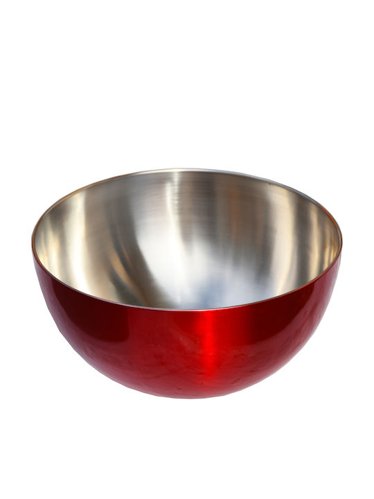 Saveurs et Degustations Aluminum Salad Bowl Red 25x13cm