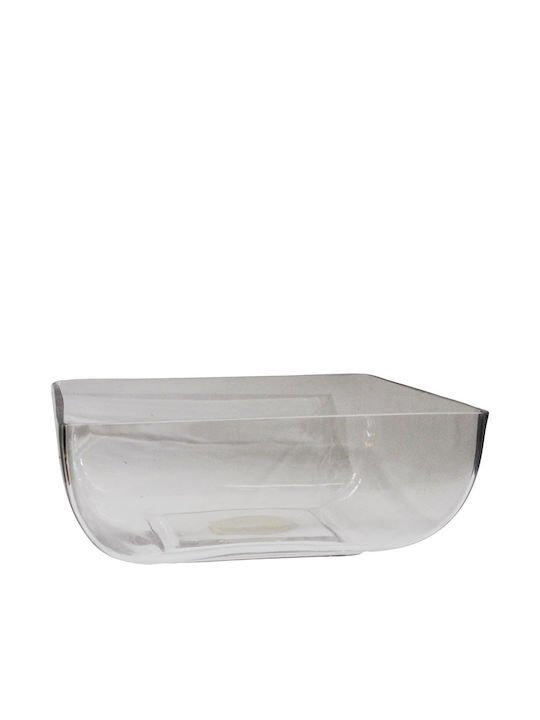 Διάφανο Glass Salad Bowl Transparent 25x25x10cm