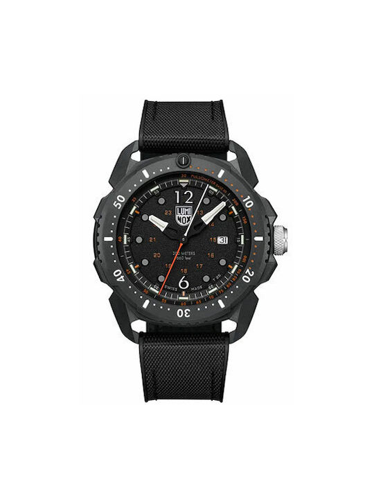 Luminox Sar Arctic Mens Watch Battery with Black Rubber Strap