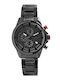 Just Watch Men's Watch Chronograph Battery with Black Stainless Steel Strap
