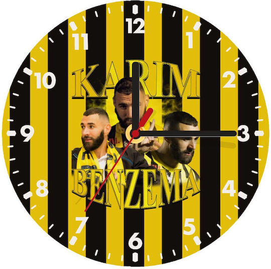 Koupakoupa Wanduhr Hölzernes Gelb Ø20cm