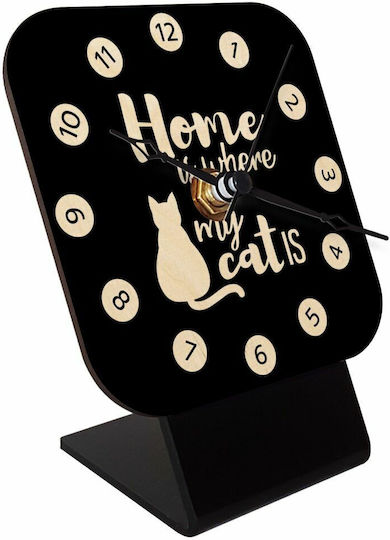 Koupakoupa Επιτραπέζιο Ρολόι Ξύλινο KP_8997_CLOCK-DESK-SQUARE-WOOD