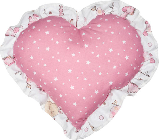Bunny Bebe Ръчно изработена Декоративна Възглавница за Люлка Розов 30x35см