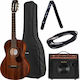 Harley Benton Semi-acustic Chitară Custom Line Natural / Satin natural Pachet