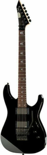 ESP Chitară Electrică Stratocaster cu HH Configurație Doze Negru cu Husă
