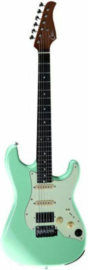 Mooer Ηλεκτρική Κιθάρα Double Cut με HSS Διάταξη Μαγνητών Surf Green με Θήκη